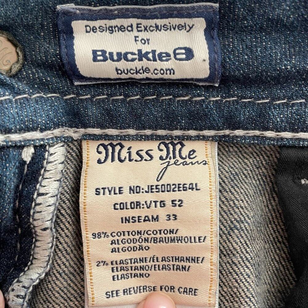 Vintage y2k Miss Me Easy Boot Jeans Sz 26 - Picture 7 of 12